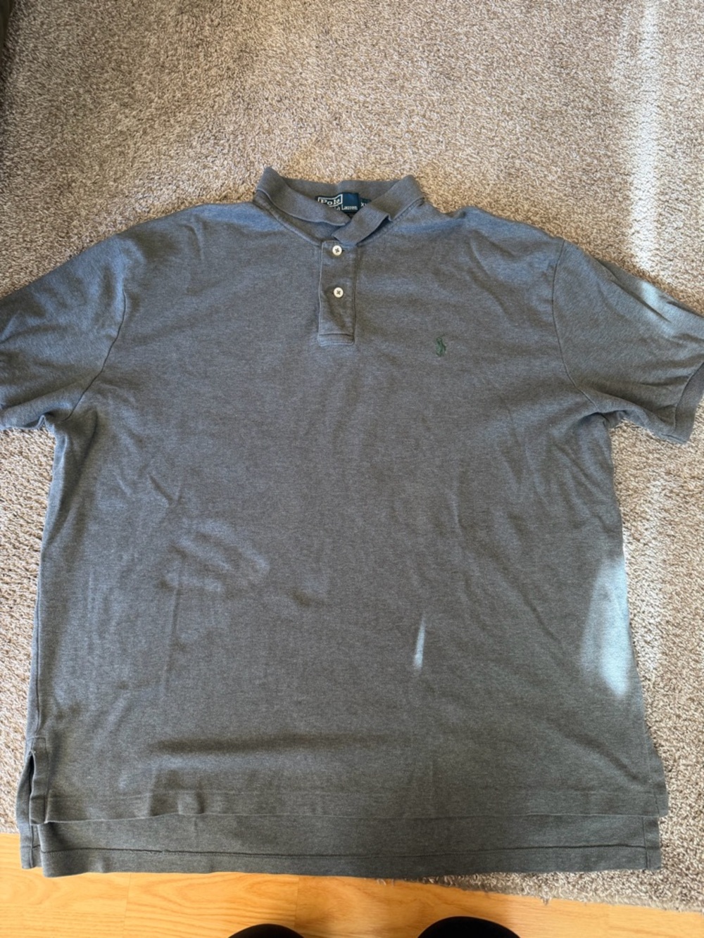 Ralph Lauren Short Sleeve Men's Polo Shirt Charcoal business casual classic pony